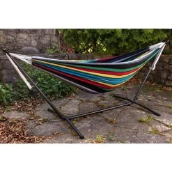 Vivere Combo - Double Rio Night Hammock with Stand - 9-ft