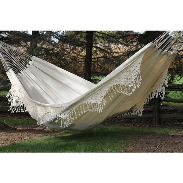 Vivere Brazilian Style Double Deluxe Hammock - Natural - 12-ft 3 Vivere Brazilian Style Double Deluxe Hammock - Natural - 12-ft