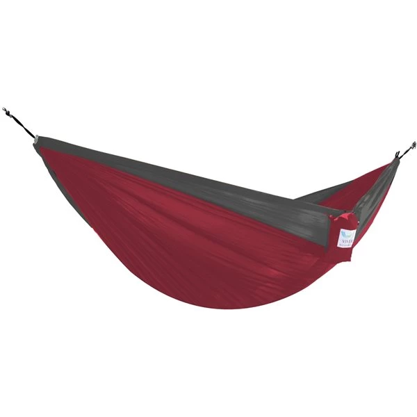 Vivere Double Parachute Hammock - Nylon - Crimson/Charcoal 3 Vivere Double Parachute Hammock - Nylon - Crimson/Charcoal