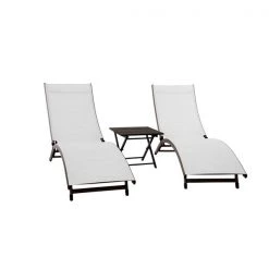 Vivere Coral Springs Lounge Chair Set - Pearl