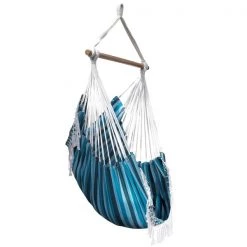 Vivere Brazilian Hammock Chair - Cotton - Blue Lagoon