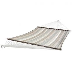 Vivere Sunbrella Double Hammock - Quilted - Dove