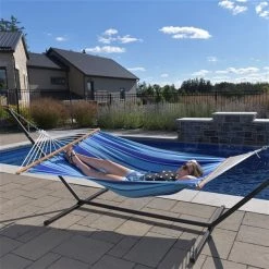 Vivere 13-ft Island Breeze Cotton Hammock with Steel Stand -VIVERE Sales Shop 330951385 AlternateImage2 l