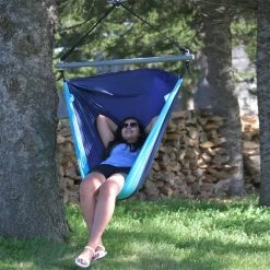 Vivere Navy Nylon Portable Parachute Hammock with Built-In Pockets -VIVERE Sales Shop 330951392 AlternateImage2 l