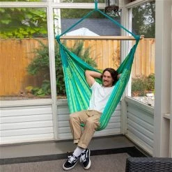 Vivere Viridis Cotton Hammock Chair with Wood Spreader Bar 8 Vivere Viridis Cotton Hammock Chair with Wood Spreader Bar -VIVERE Sales Shop 330951400 AlternateImage2 l