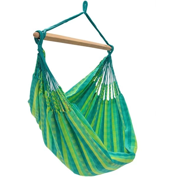 Vivere Viridis Cotton Hammock Chair with Wood Spreader Bar 3 Vivere Viridis Cotton Hammock Chair with Wood Spreader Bar