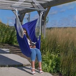 Vivere Royal Blue Polyester Hammock Chair with Pillows and Built-In Pockets -VIVERE Sales Shop 330951401 AlternateImage2 l