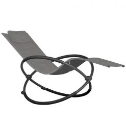 Vivere Orbital Haven Acrylic Rocking Chair with Steel Frame