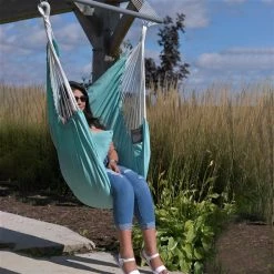 Vivere Aqua Polyester Hammock Chair with Pillows and Built-In Pockets -VIVERE Sales Shop 330951417 AlternateImage3 l