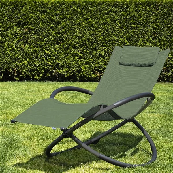 Vivere Orbital Olive Grove Acrylic Rocking Chair with Steel Frame 4 Vivere Orbital Olive Grove Acrylic Rocking Chair with Steel Frame - Image 2