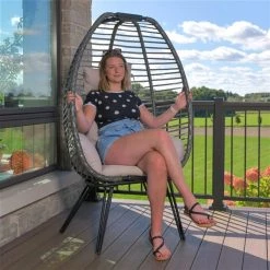 Vivere Nest Moonstone Polyester Chair with Cushions -VIVERE Sales Shop 330951421 AlternateImage2 l