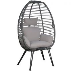 Vivere Nest Moonstone Polyester Chair with Cushions