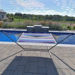 Vivere 13-ft Tropical Cotton Hammock with Steel Stand -VIVERE Sales Shop 330951423 AlternateImage2 l