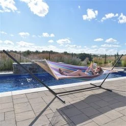 Vivere 13-ft Tropical Cotton Hammock with Steel Stand -VIVERE Sales Shop 330951423 AlternateImage3 l